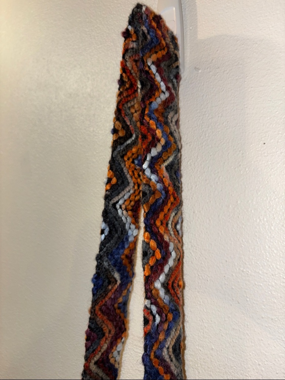 Chevron Crochet Drawstring Bucket Bag - Multicolor - Picture 7 of 14
